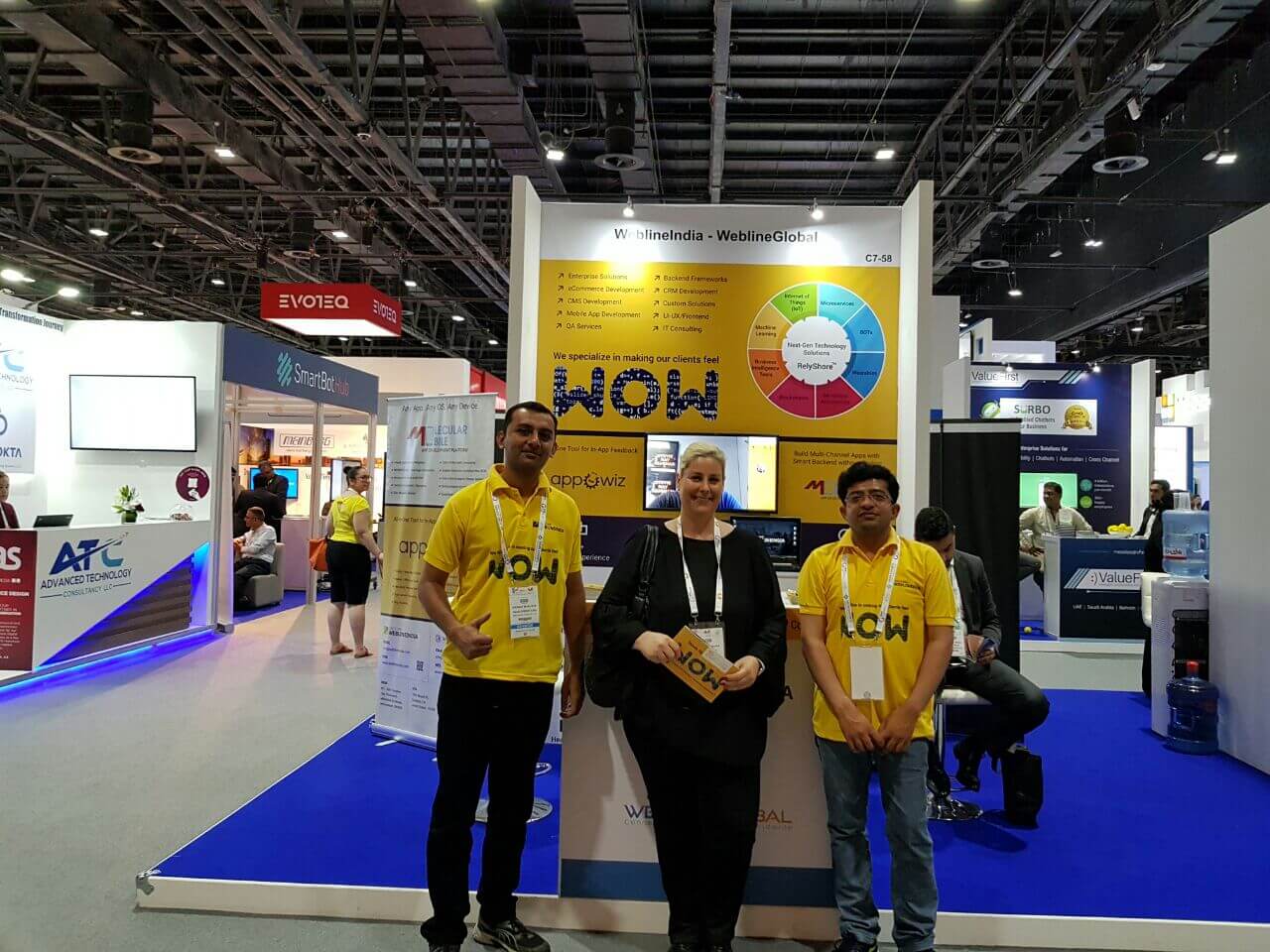 Glimpses of WeblineIndia Booth at GITEX Technology Week, Dubai 2017