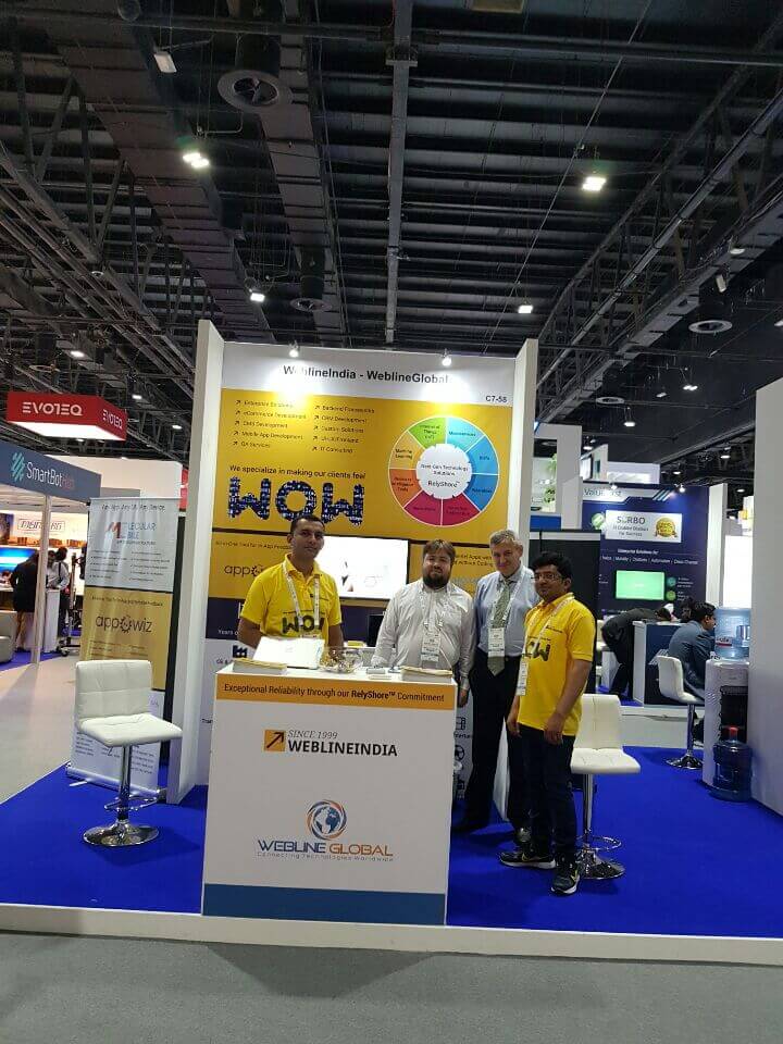 Glimpses of WeblineIndia Booth at GITEX Technology Week, Dubai 2017