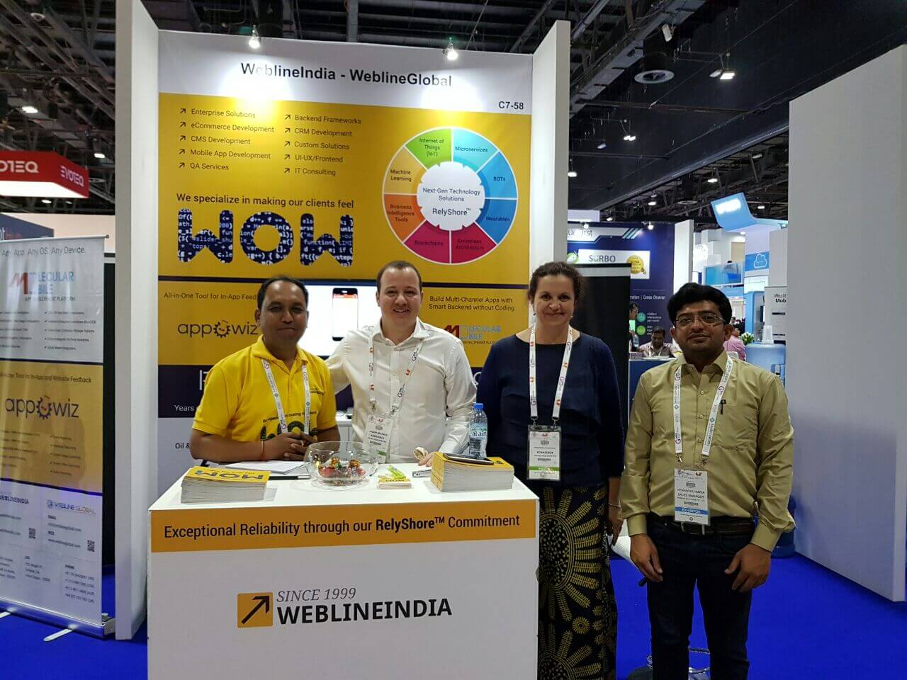 Glimpses of WeblineIndia Booth at GITEX Technology Week, Dubai 2017