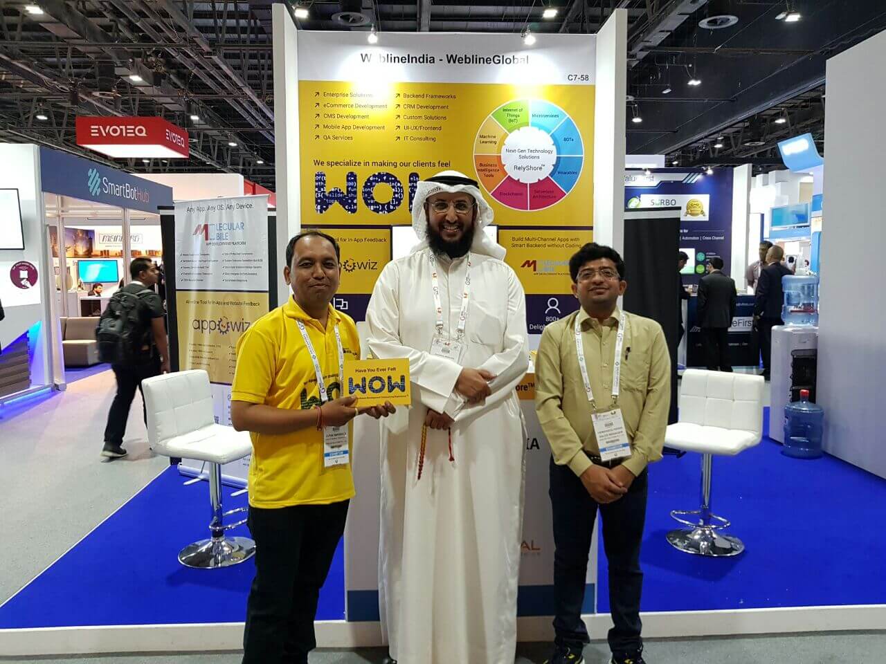 Glimpses of WeblineIndia Booth at GITEX Technology Week, Dubai 2017