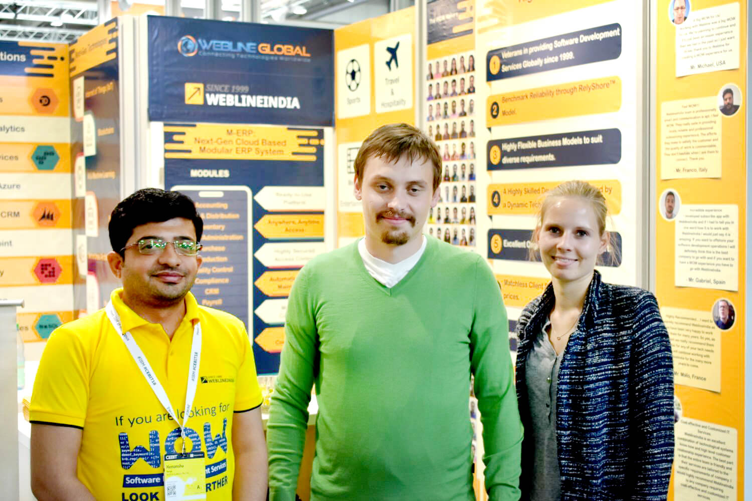 WeblineIndia Meet Client at CEBIT