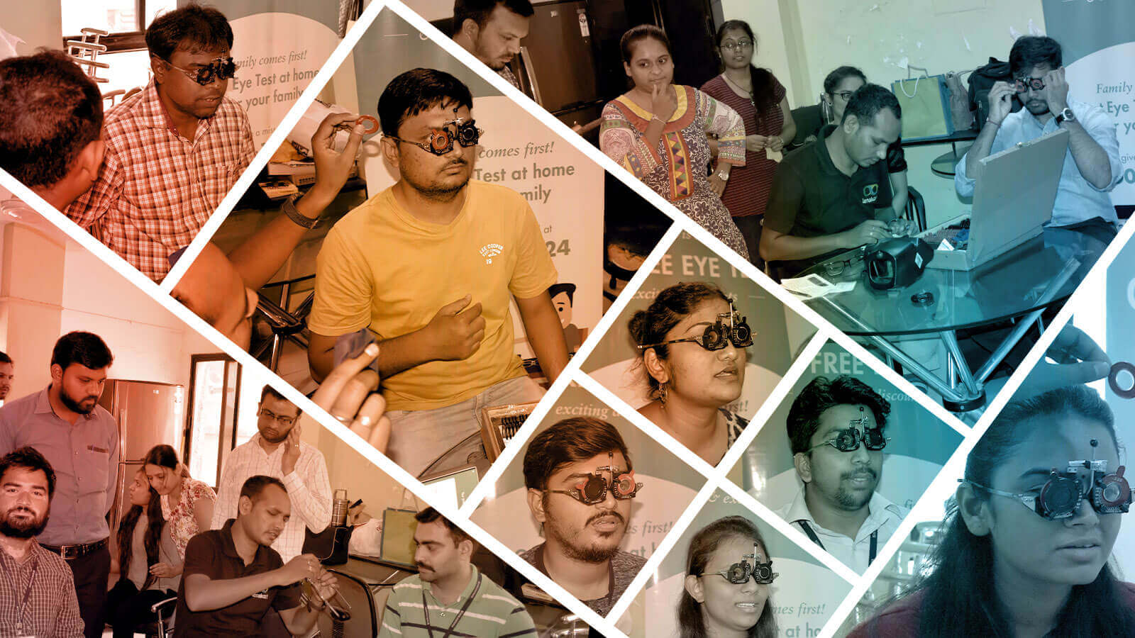 Eye Check-up Camp At WeblineIndia - Photo Collage