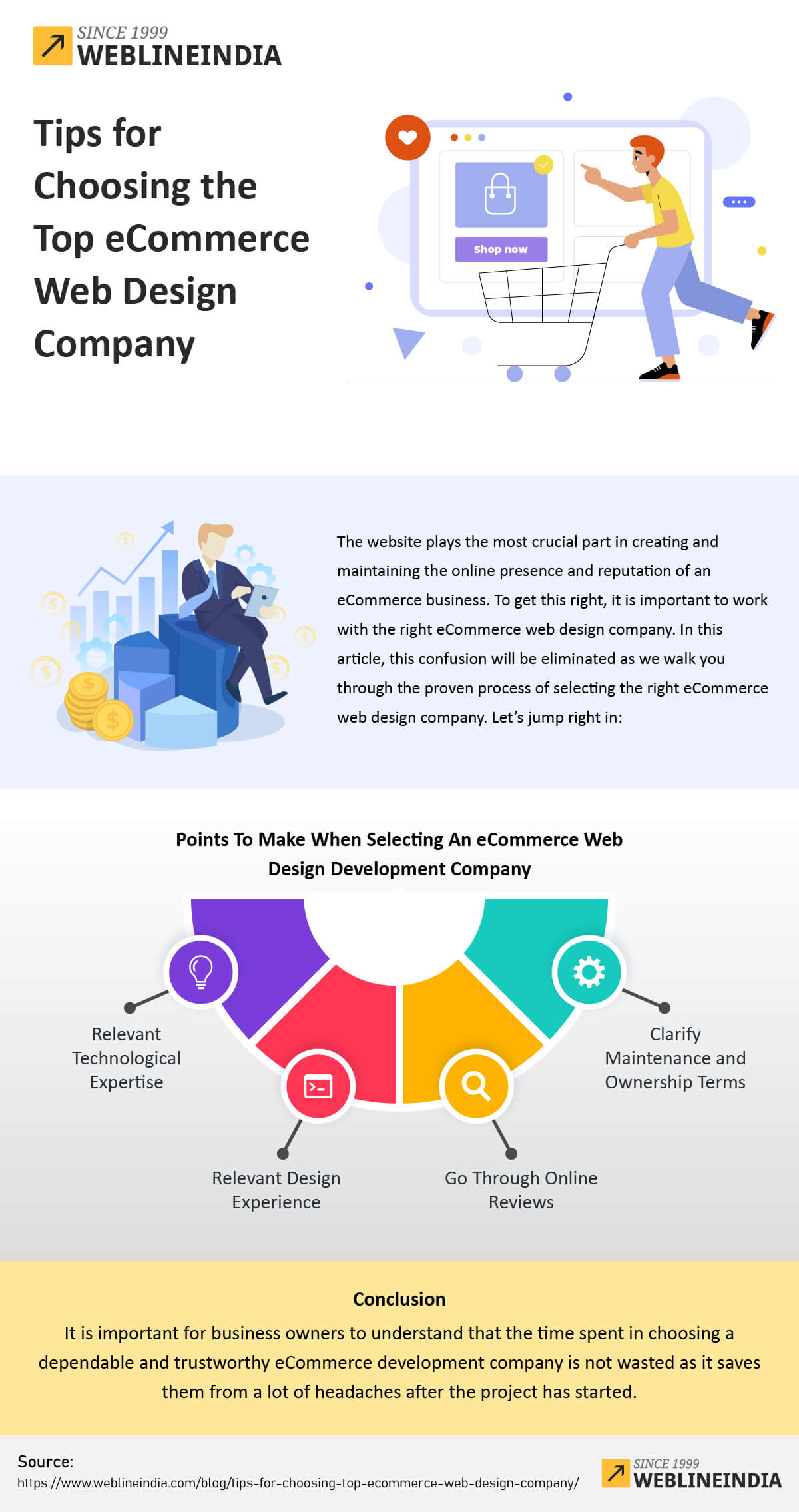 Tips for Choosing the Top eCommerce Web Design Company Infographic