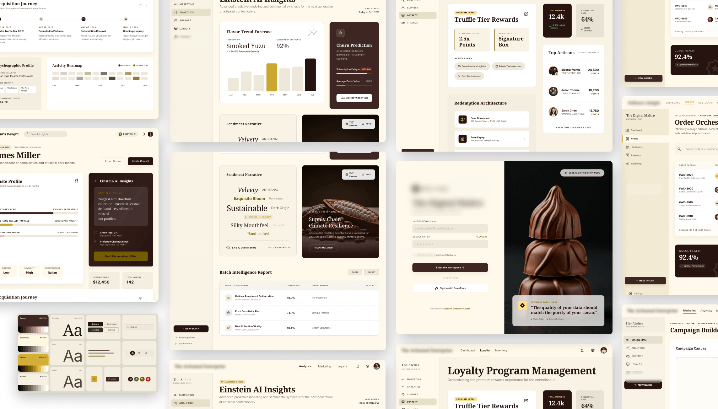 Chocolate Business CRM Brand Chocolate business CRM UI design