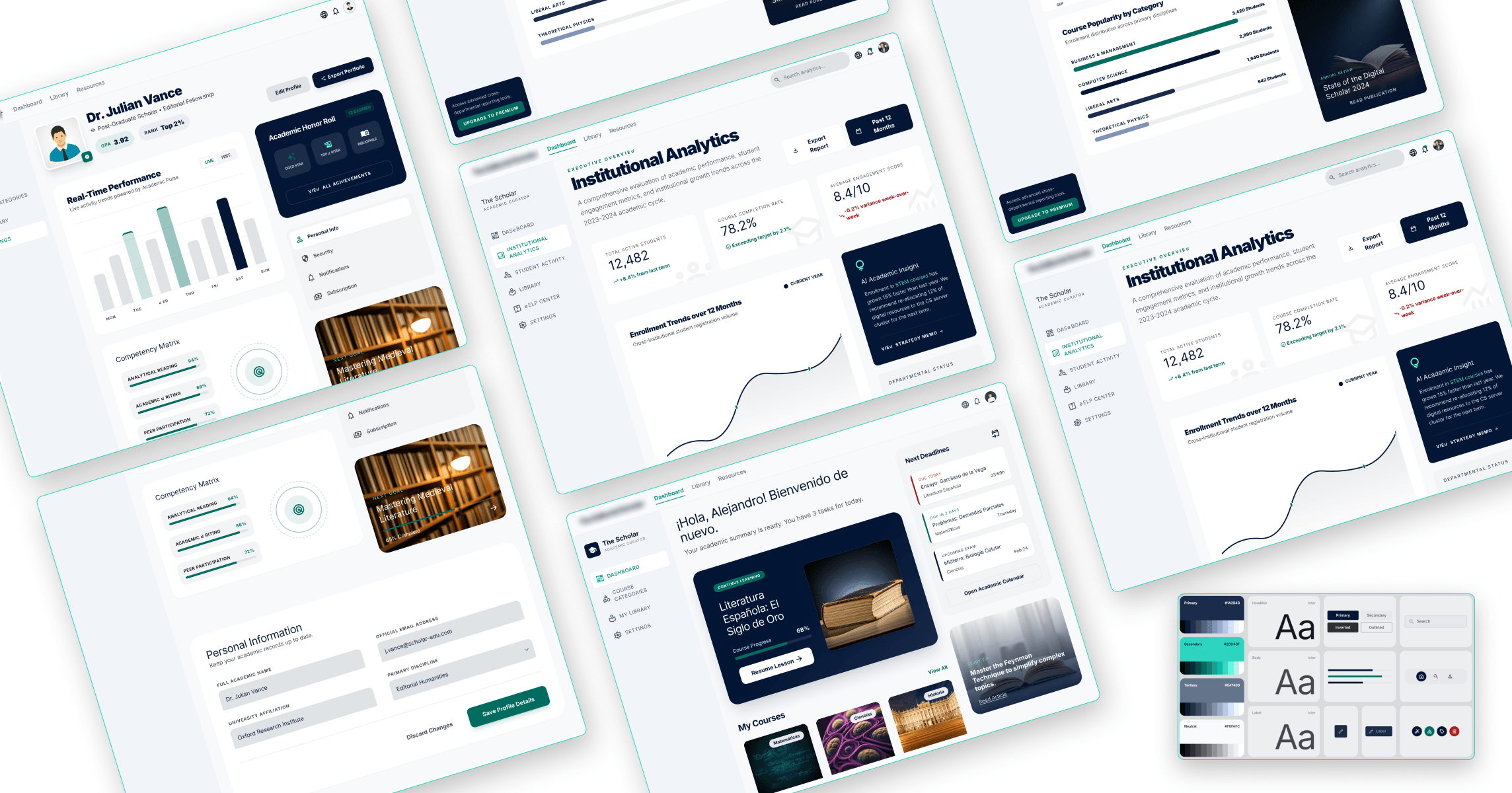 Edtech portal UI design