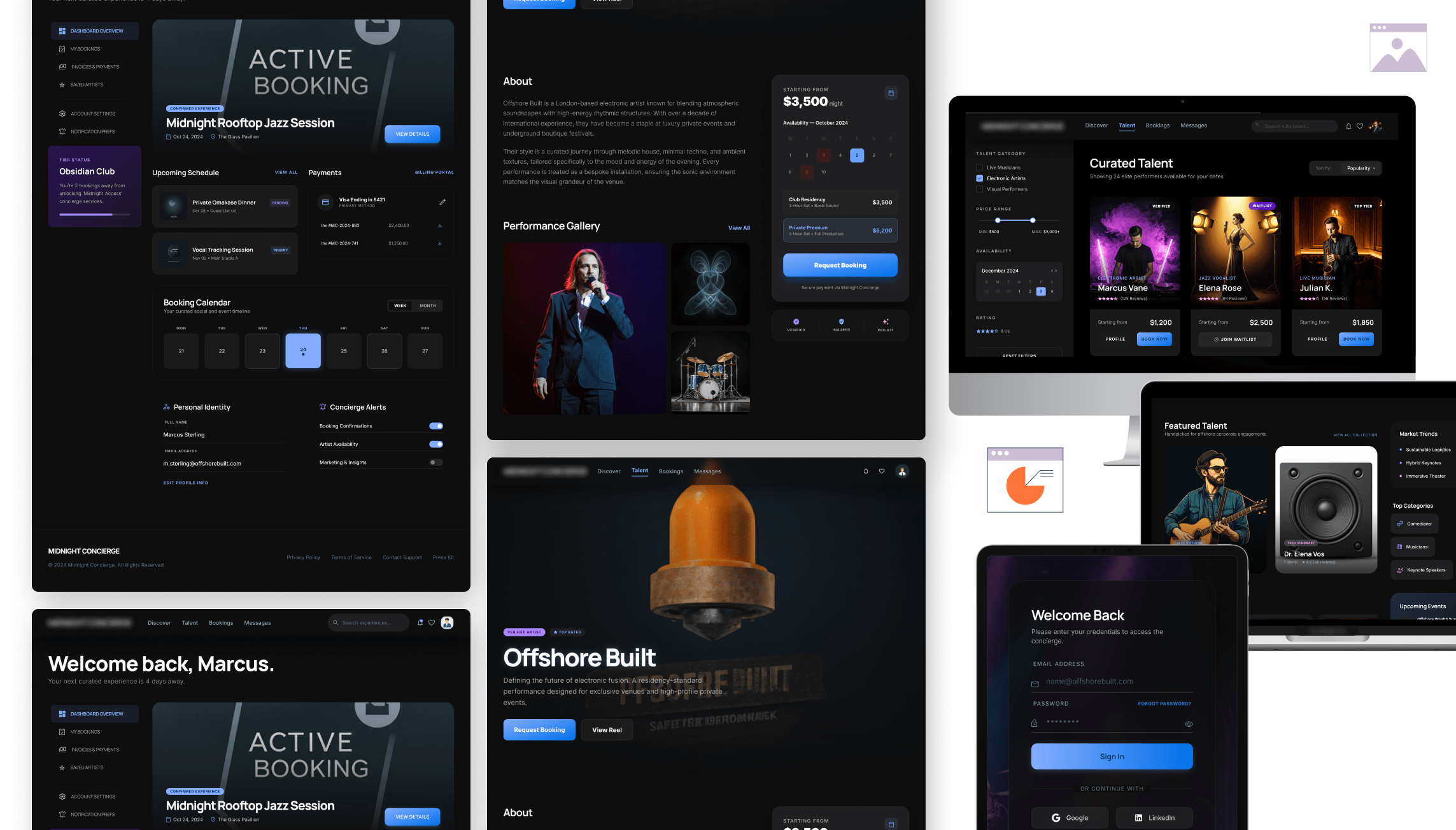 Event booking system overview