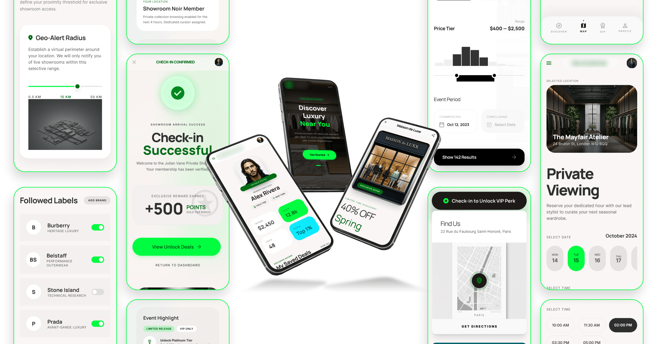 Showroom finder app system overview