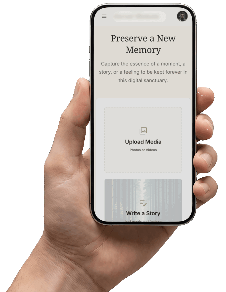 The Memoriam App Memoriam app for digital tributes