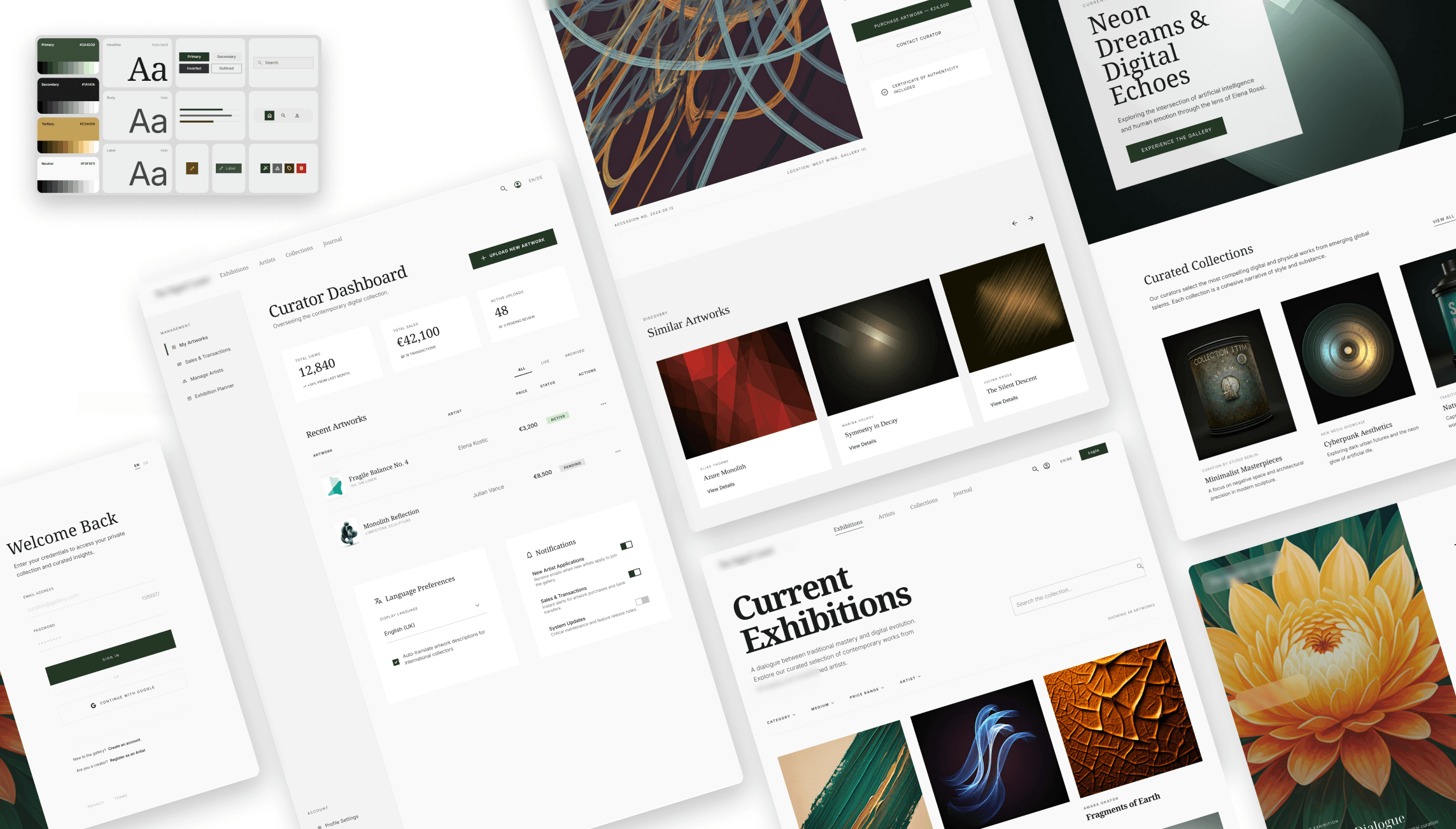 Art gallery software brand guidelines