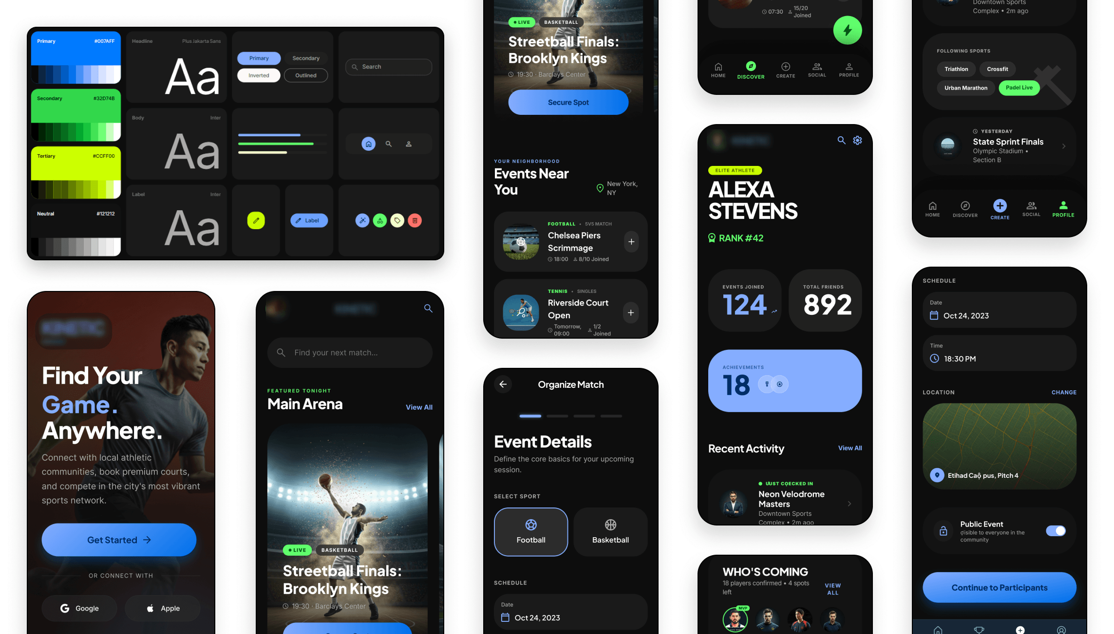 Sports Event Management Brand Guidelines Sports event app brand guidelines