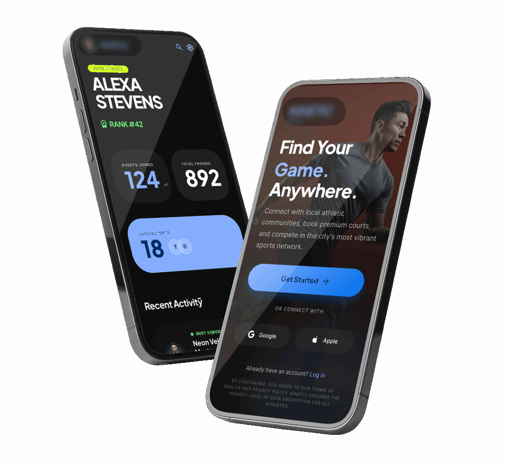 Sports Event Management App Sports event management app interface