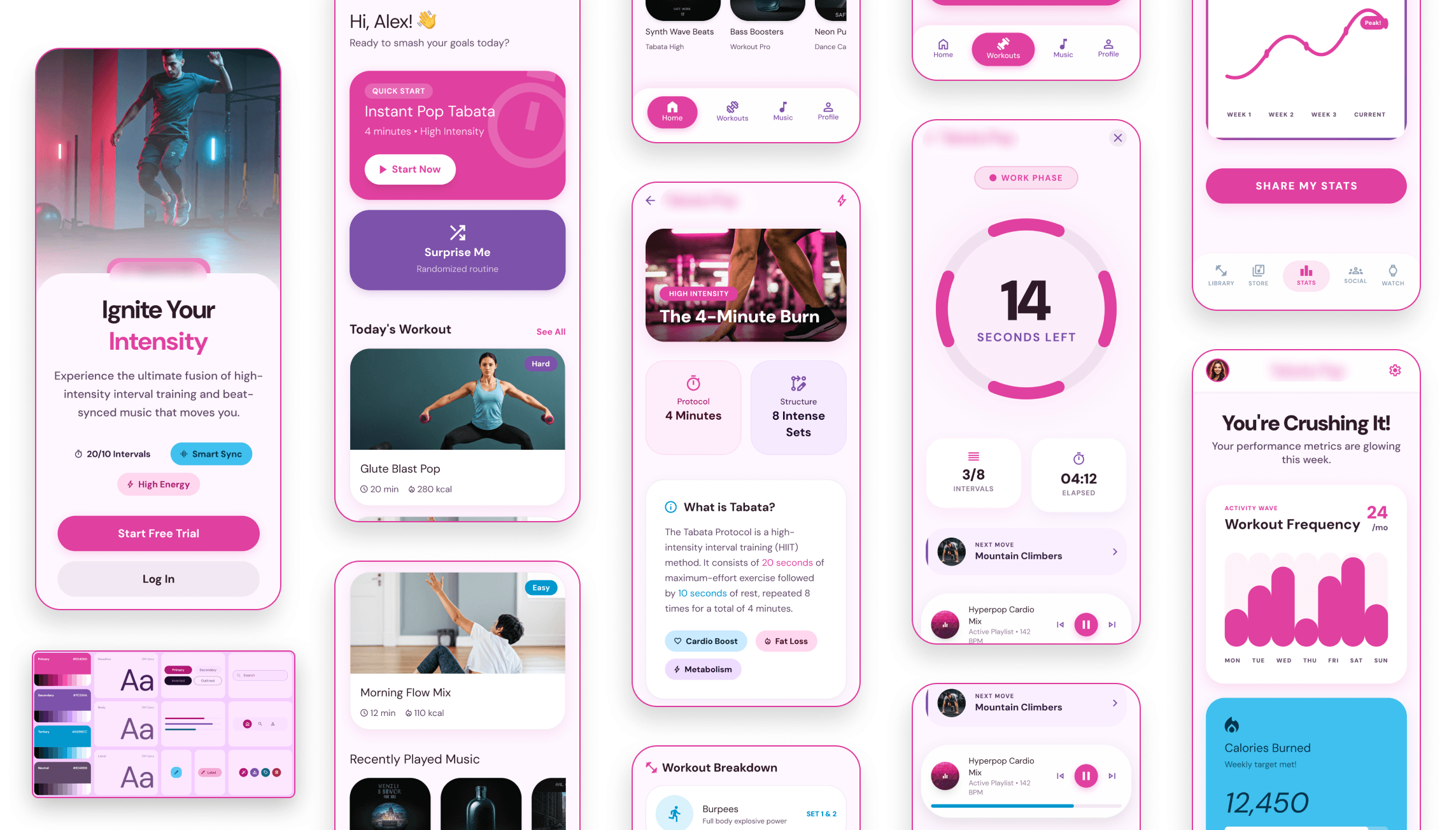 Tabata Timer App Brand Tabata timer app UI design