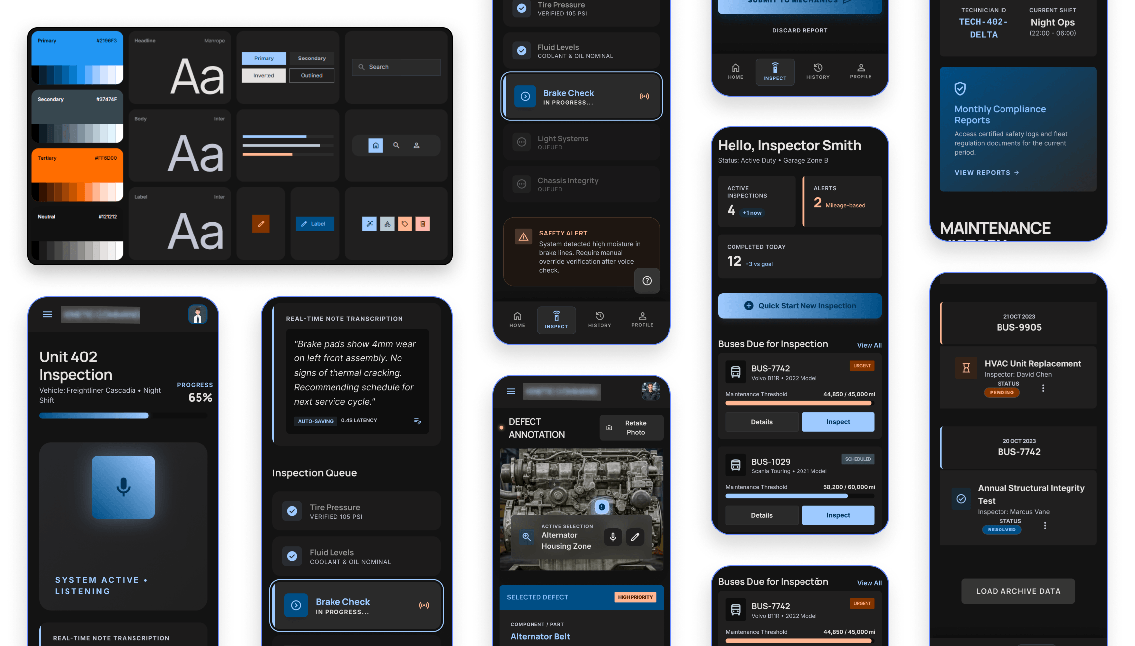 Bus inspection app brand guidelines