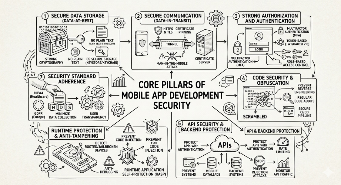 Core Pillars of Mobile App Development Security