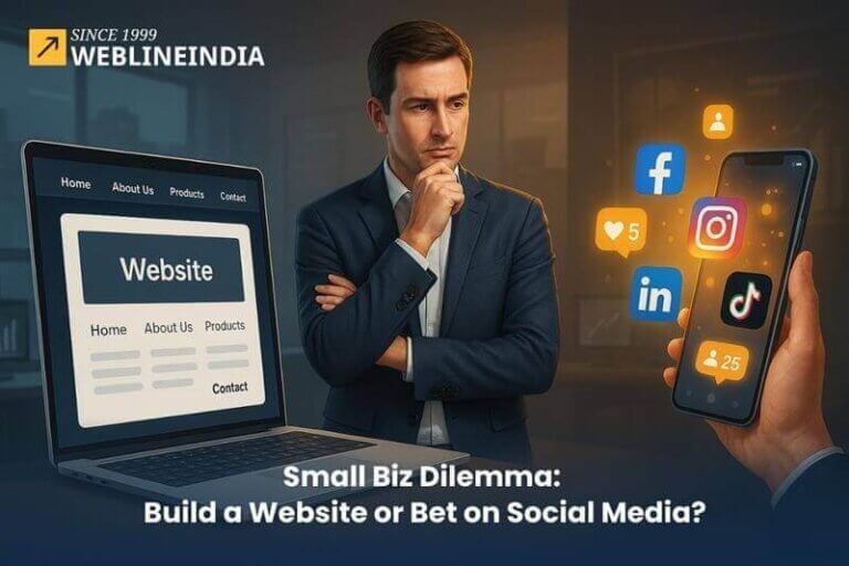 Sitio web para pequeñas empresas vs. redes sociales